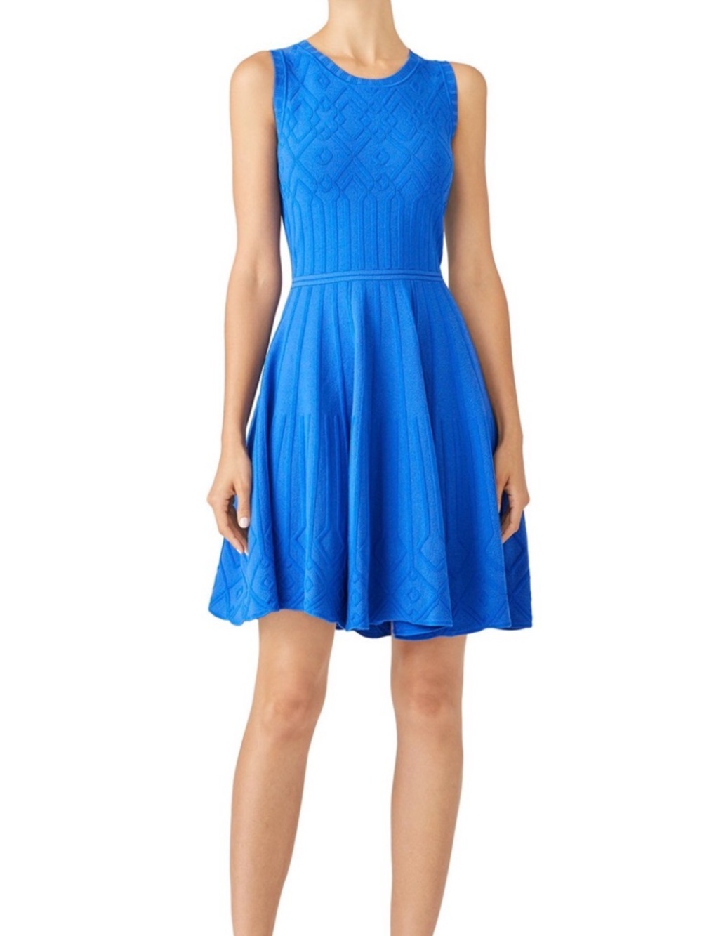 Milly Brilliant Blue Sleeveless Knit Dress Size S